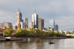 Yarra River with older skyscrapers