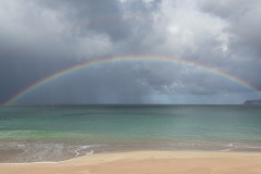 Rainbow at Sango Bay