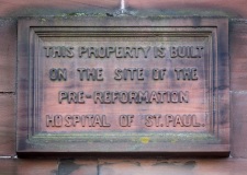 St Paul's Hospital Site Plaque, High Street