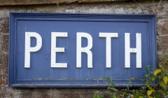 Perth Railway Station Destination Board 1855