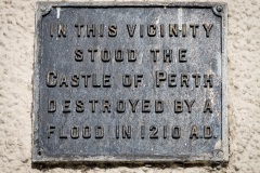 Perth Castle Site Information Plaque, North Port