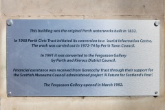 Fergusson Gallery History Plaque, Perth Waterworks, Tay Street